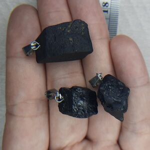 3pc Raw Tourmaline Pendants #3